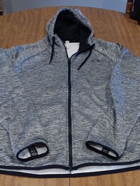 Under Armour Gray Heather Full-Zip Hooded Utility Jacket